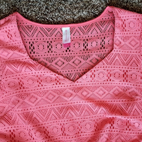 V-Neck Coral Dress - Picture 2 of 5